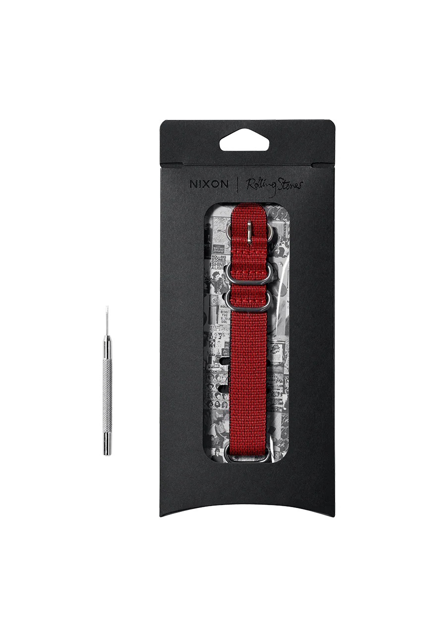 Rolling Stones 20mm Recycled One Piece Band - Red - Image 3