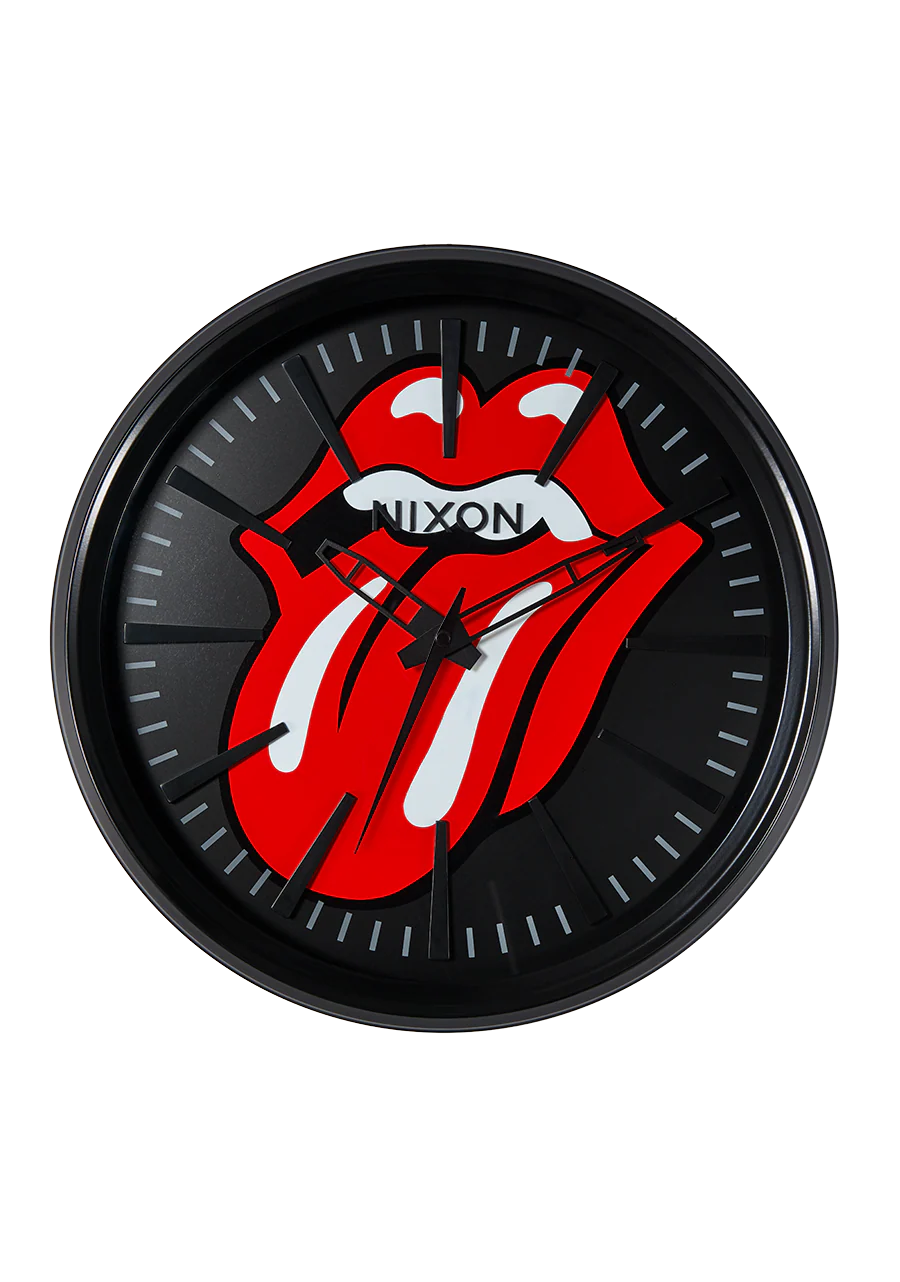 Rolling Stones Sentry Wall Clock - Black / Black