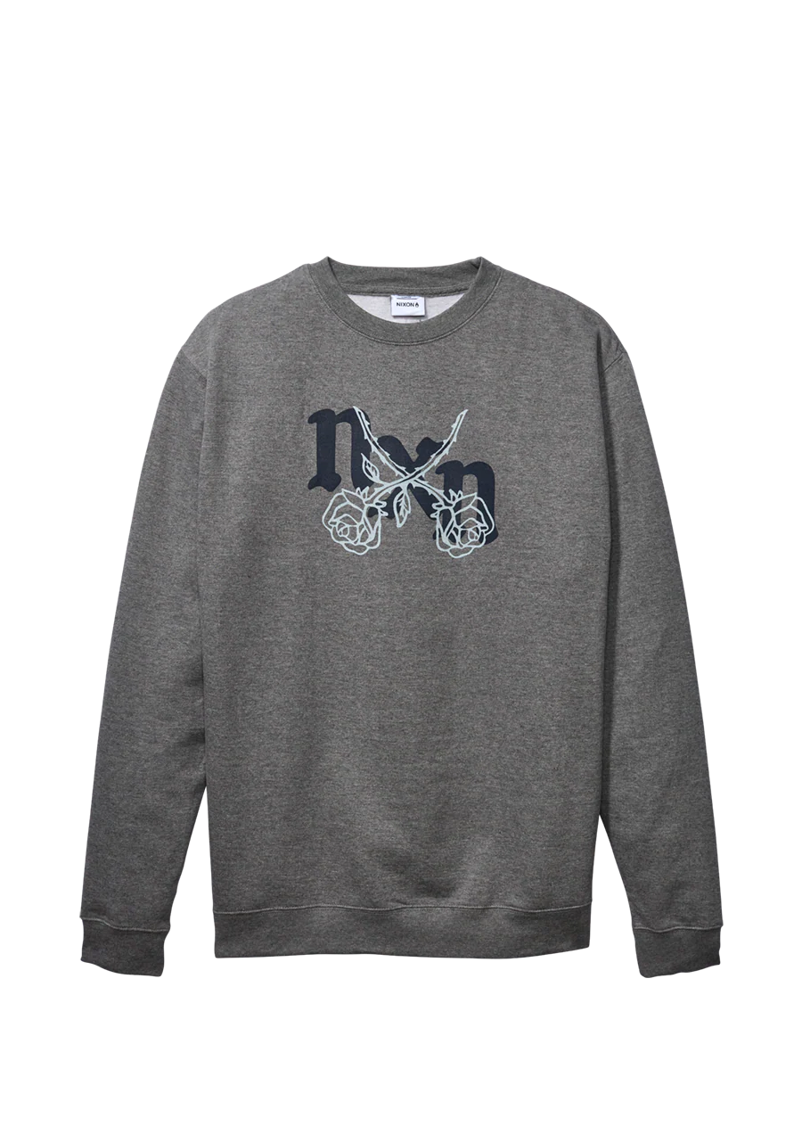 Rosas Crew Sweatshirt - Dark Heather Gray / Gray