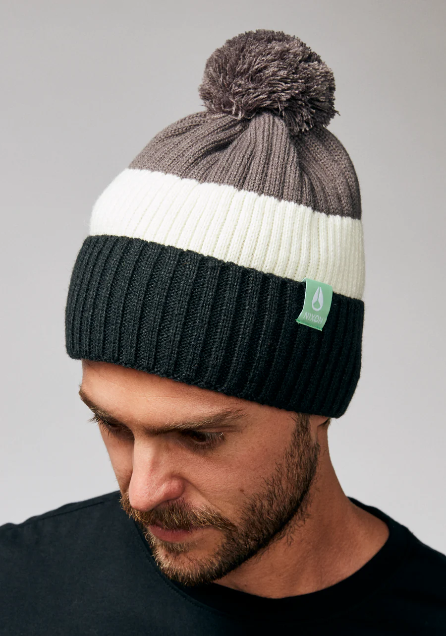 Schrader Pom Beanie - Gray / Black - Image 3