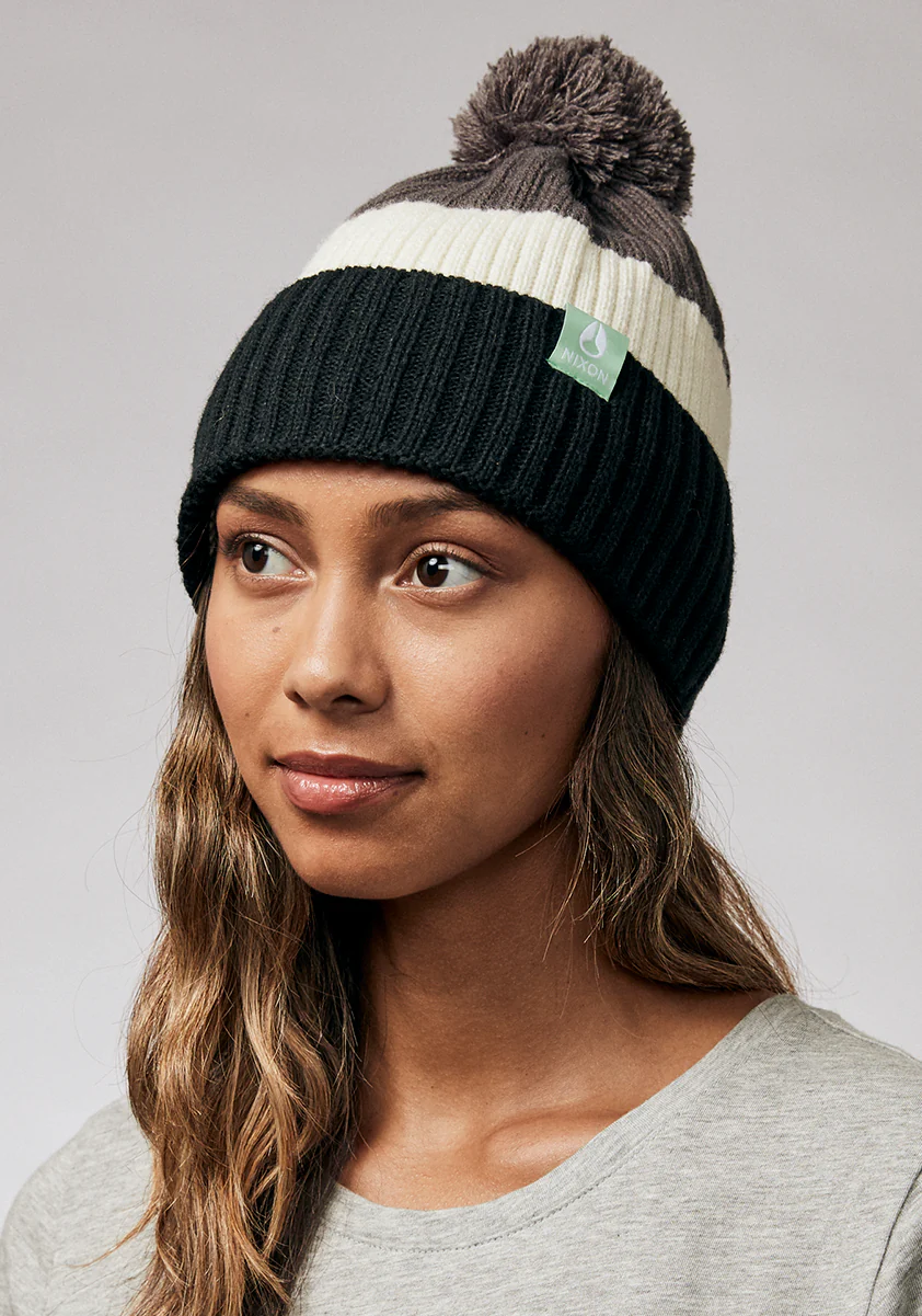 Schrader Pom Beanie - Gray / Black - Image 5