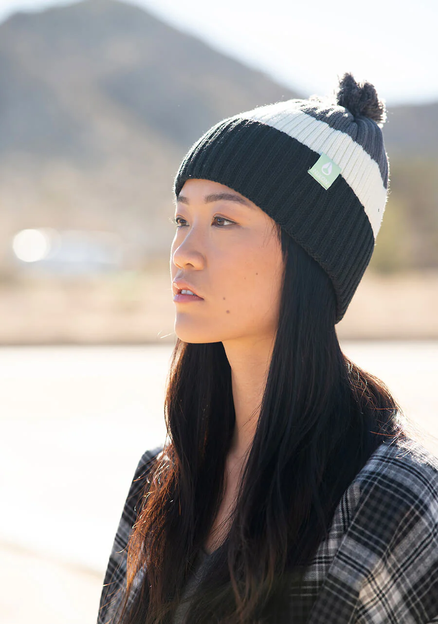 Schrader Pom Beanie - Gray / Black - Image 6