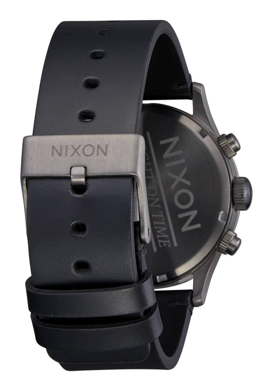 Sentry Chrono Leather - All Gunmetal / Black - Image 3
