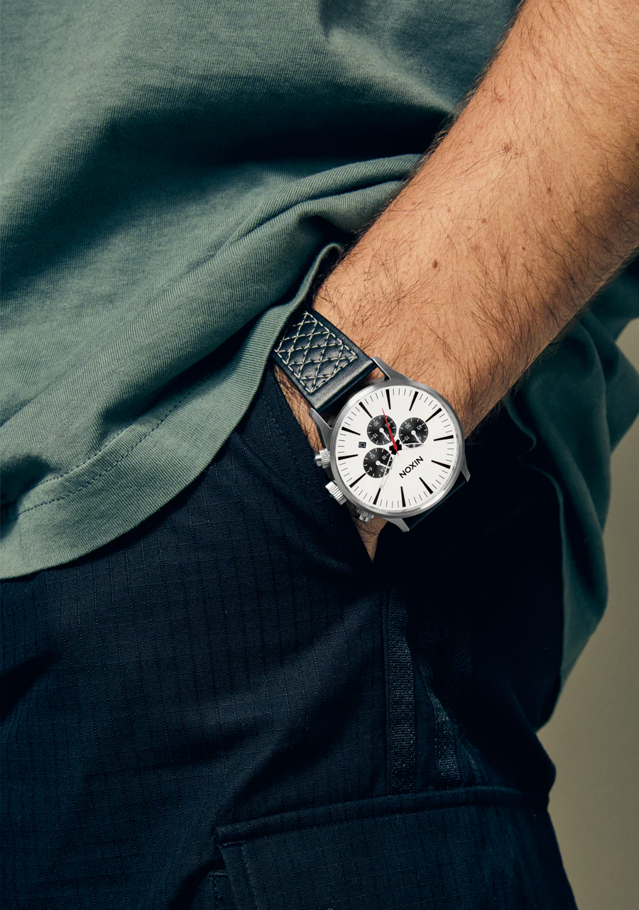 Sentry Chrono Leather - Chrome / Cloud Sunray / Black - Image 8