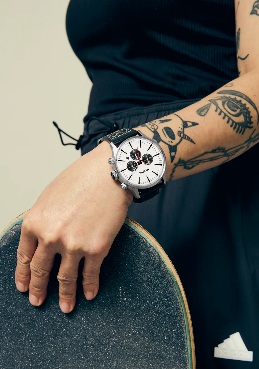 Sentry Chrono Leather - Chrome / Cloud Sunray / Black - Image 9