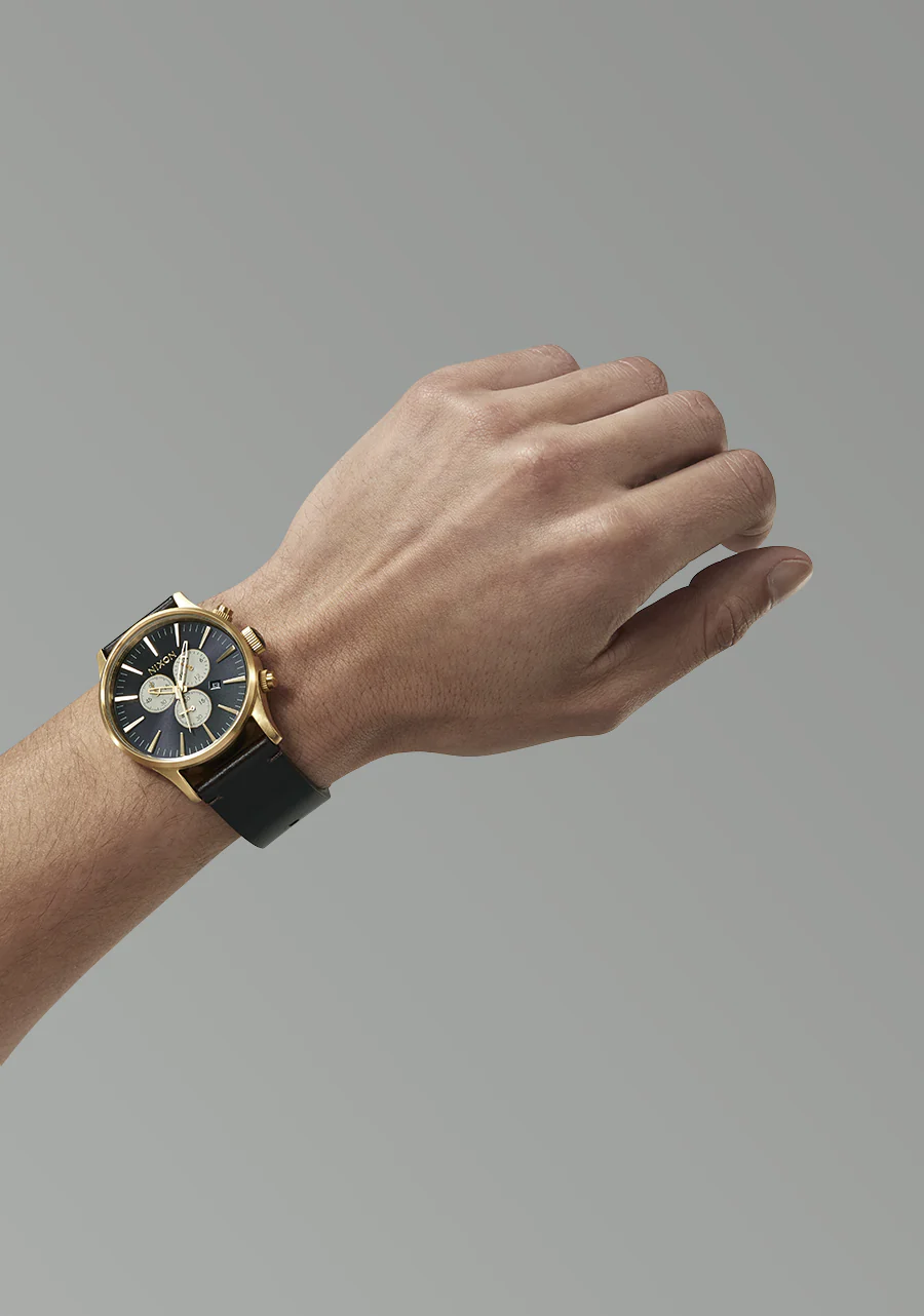 Sentry Chrono Leather - Gold / Indigo / Brown - Image 6