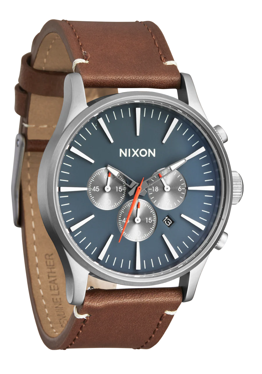 Sentry Chrono Leather - Lt Gunmetal / Basalt / Sienna - Image 2