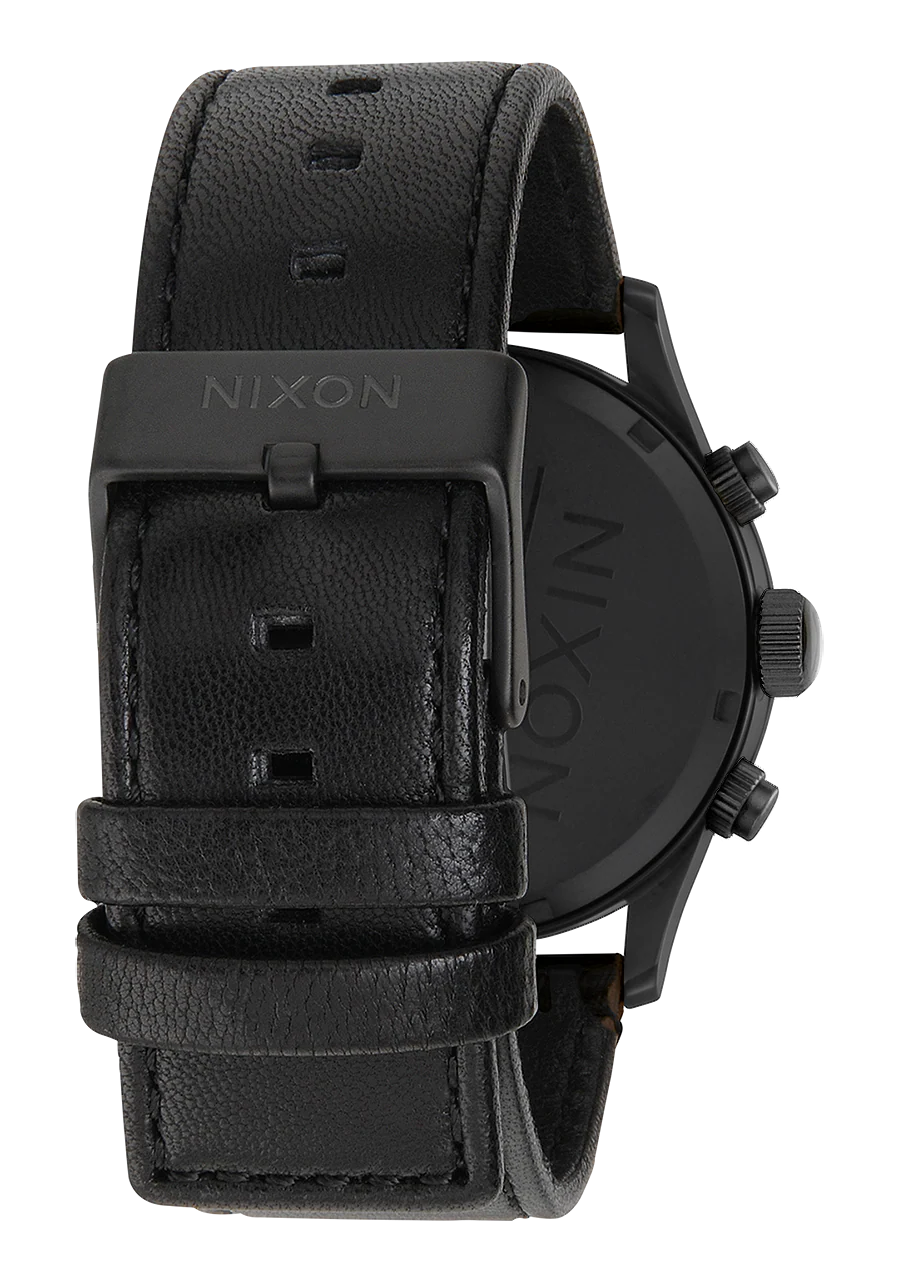 Sentry Chrono Leather - Matte Black / Gold / Black - Image 3