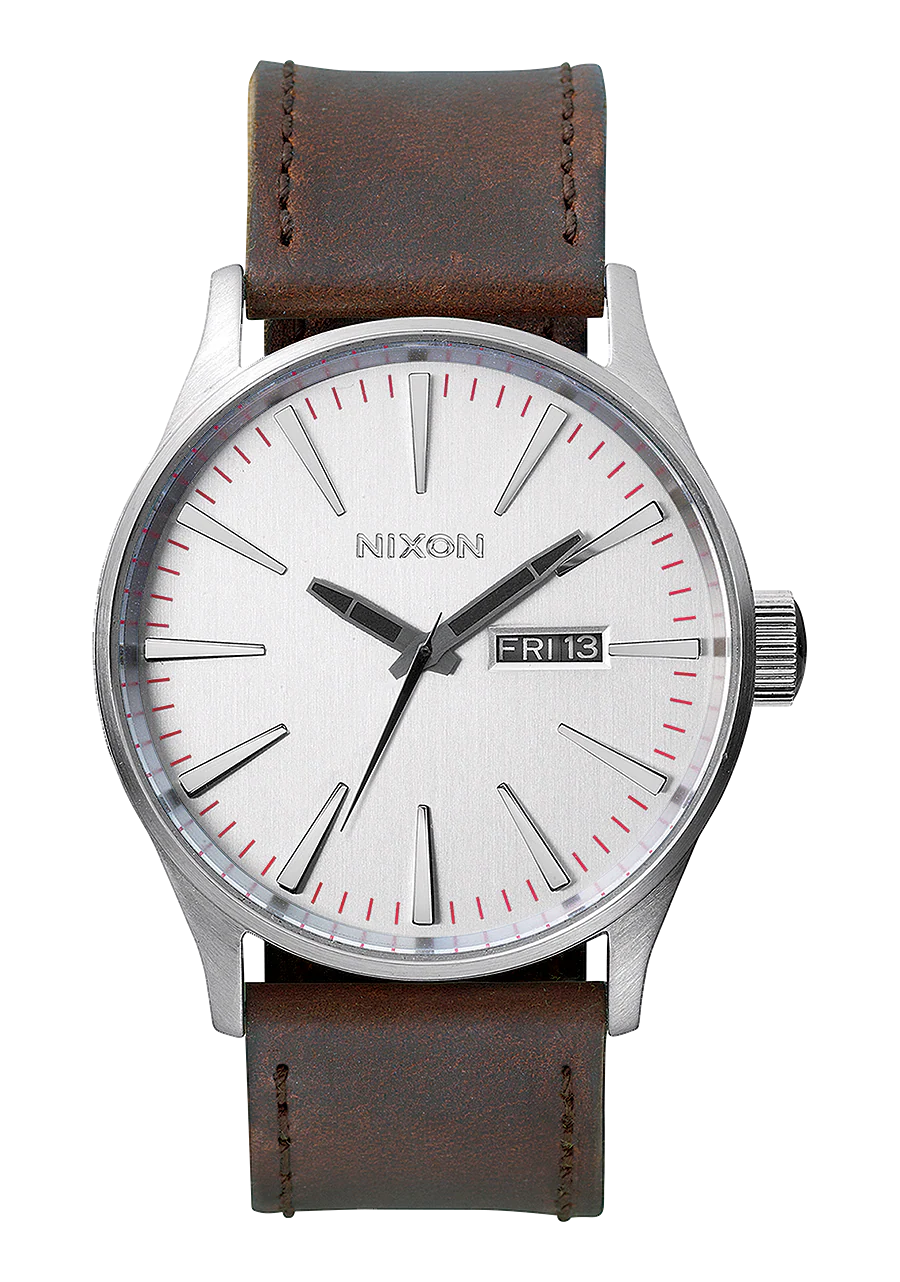 Sentry Leather - Silver / Brown