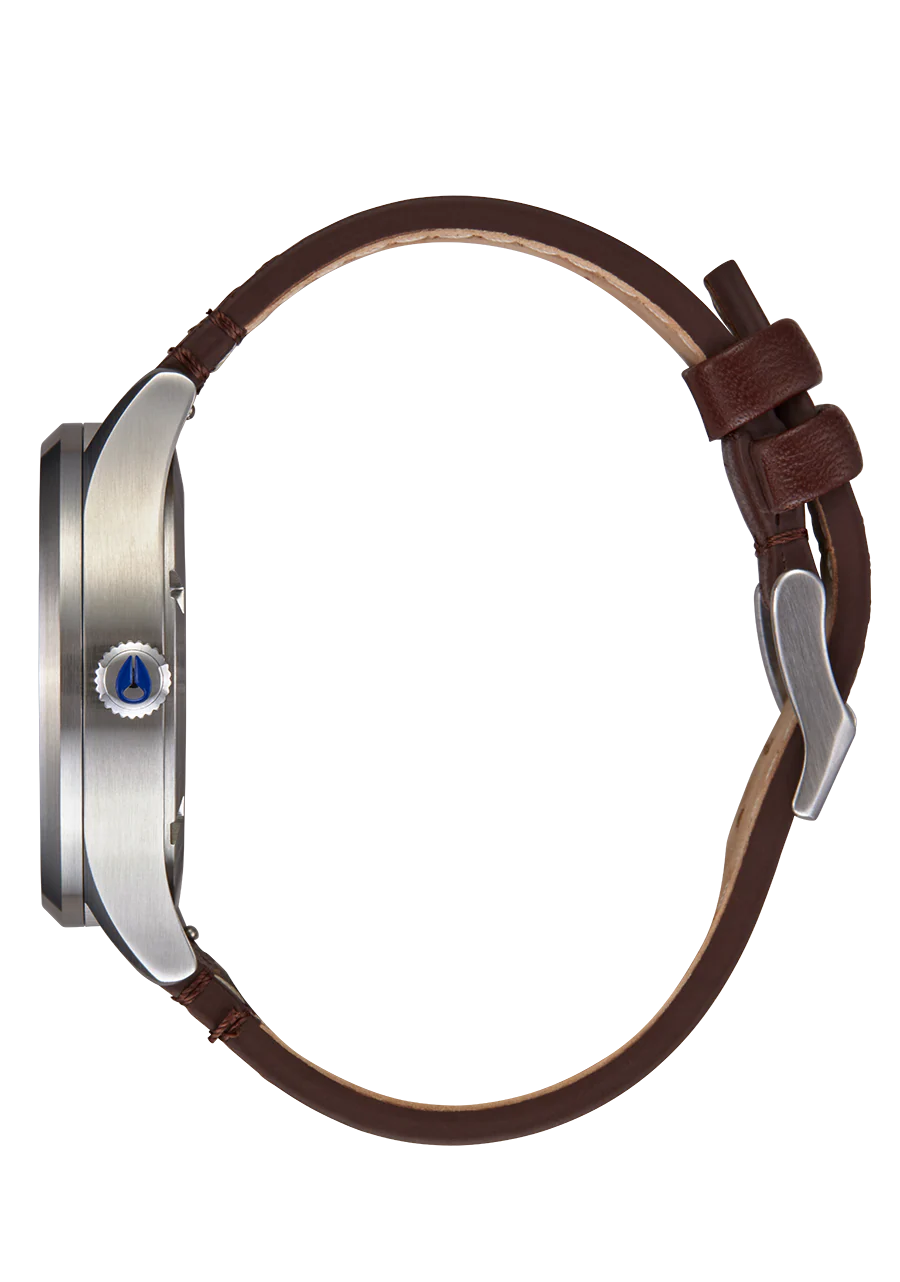 Sentry Solar Leather - Navy Sunray / Silver - Image 3