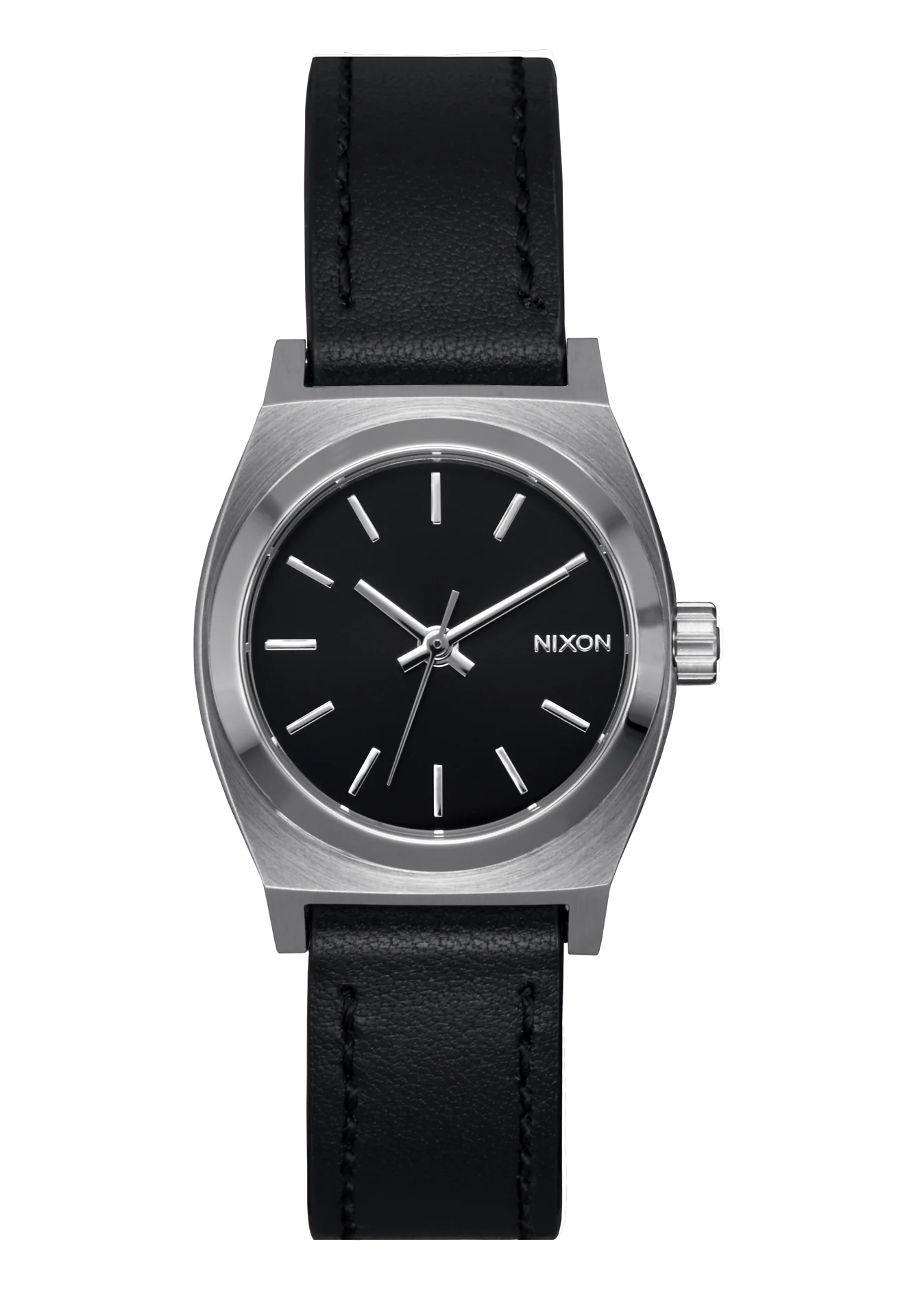 Small Time Teller Leather - Silver / Black