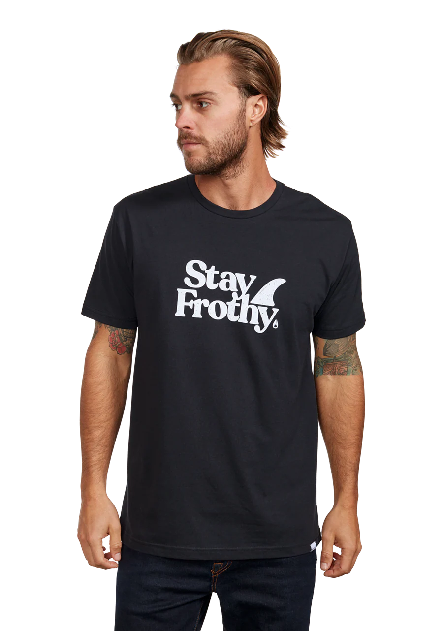 Stay Frothy Repreve® T-Shirt - Black / White - Image 3