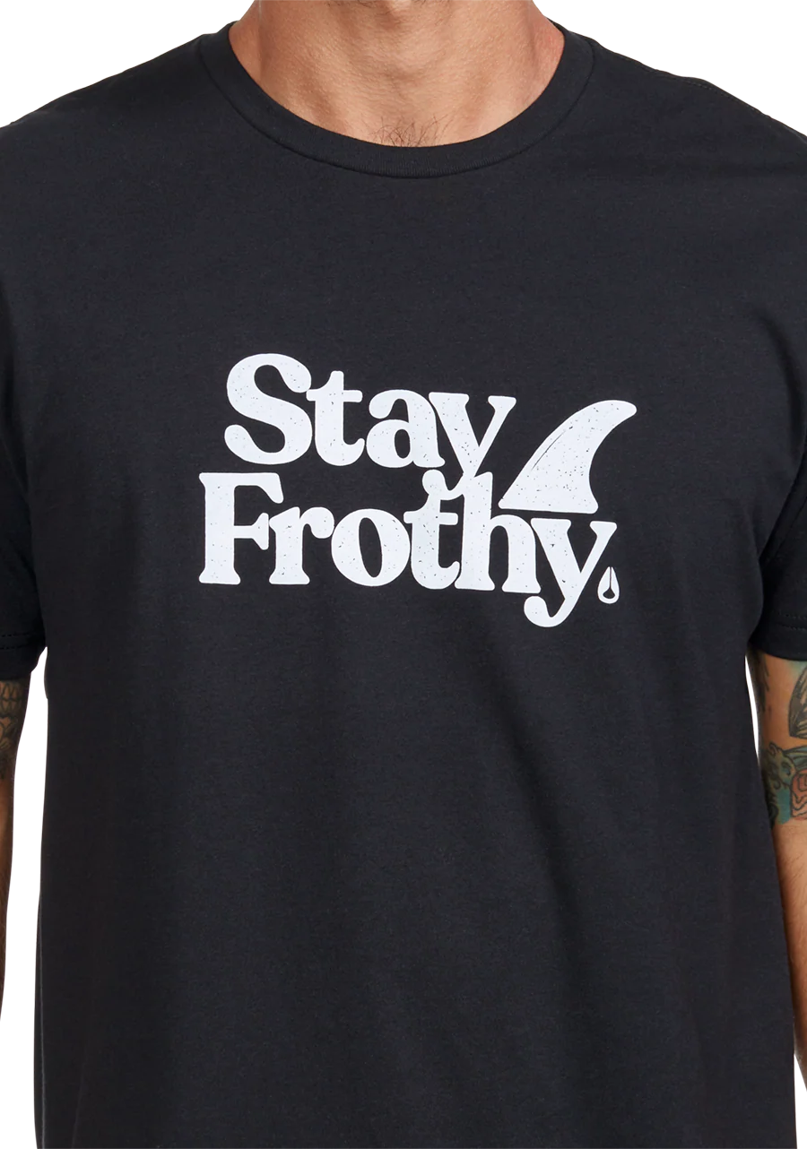 Stay Frothy Repreve® T-Shirt - Black / White - Image 6