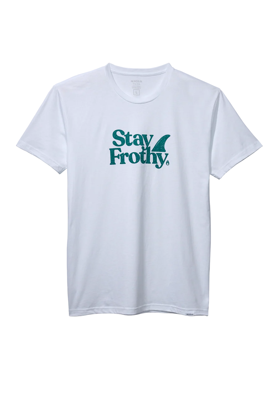 Stay Frothy Repreve® T-Shirt - White / Sage