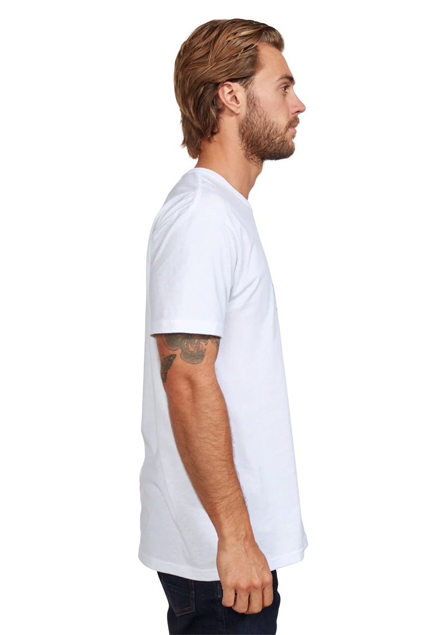 Stay Frothy Repreve® T-Shirt - White / Sage - Image 4
