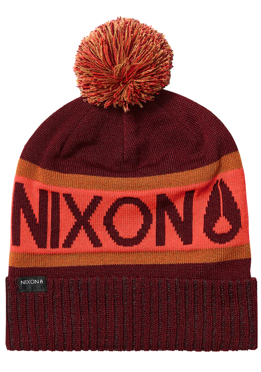 Teamster Beanie - Burgundy / Fire