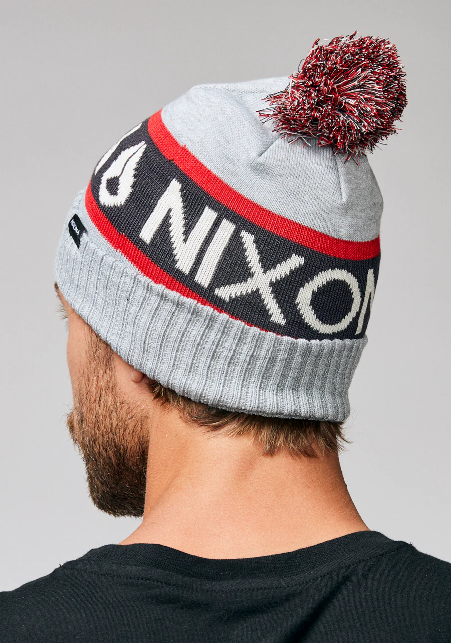 Teamster Beanie - Heather Gray / Red - Image 4