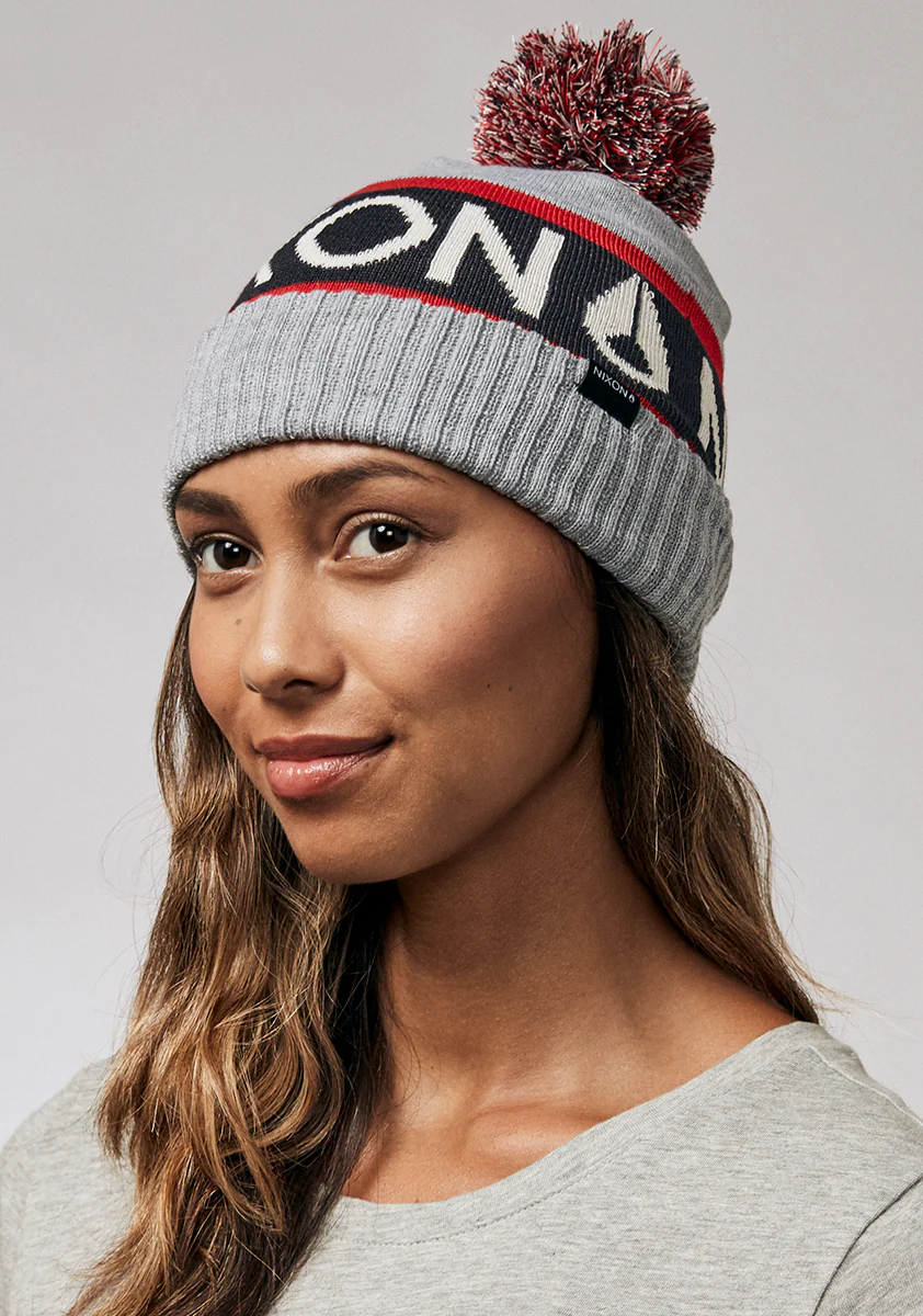 Teamster Beanie - Heather Gray / Red - Image 5