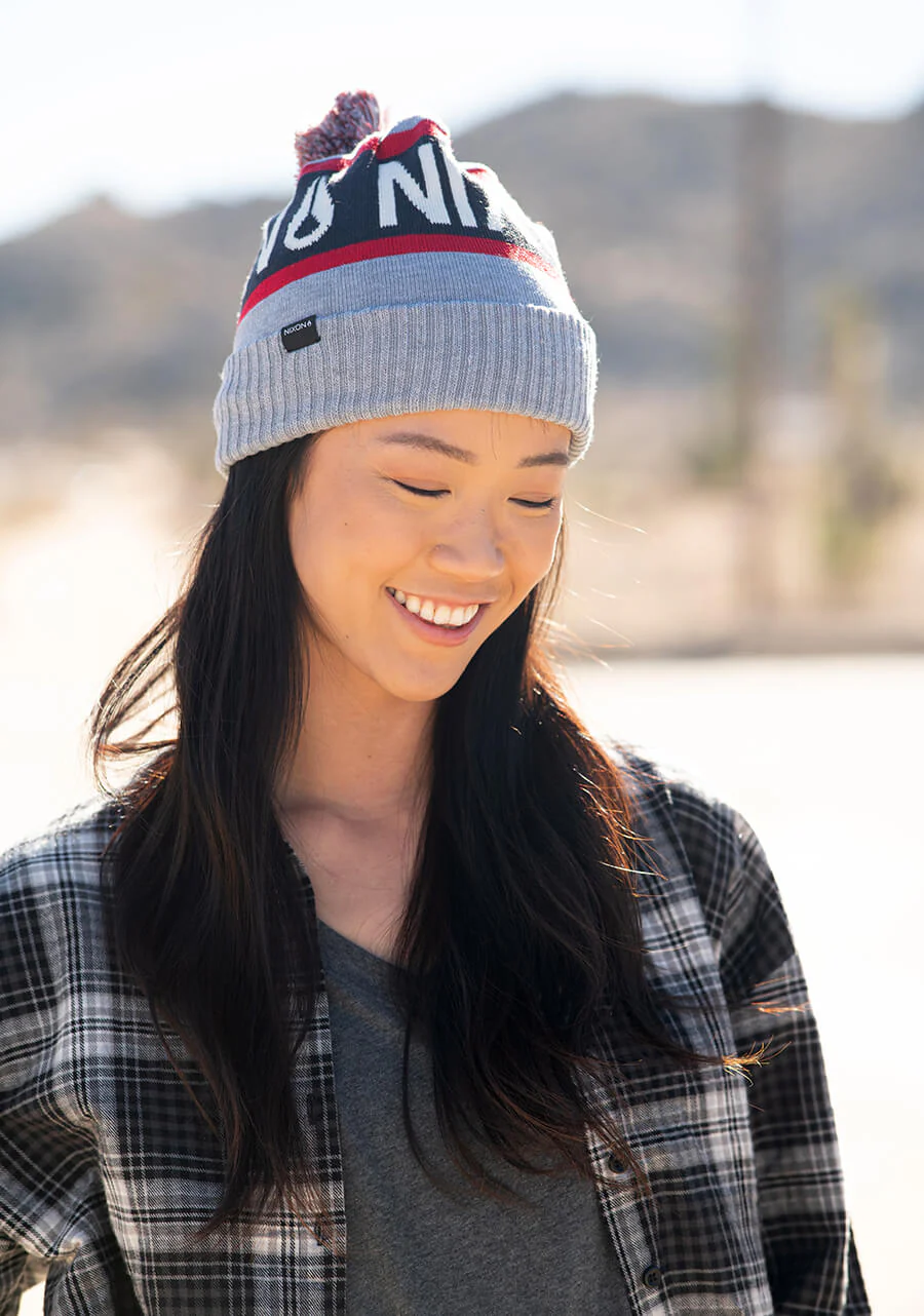 Teamster Beanie - Heather Gray / Red - Image 6