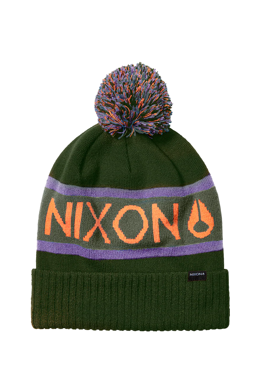 Teamster Beanie II - Dark Olive / Orange