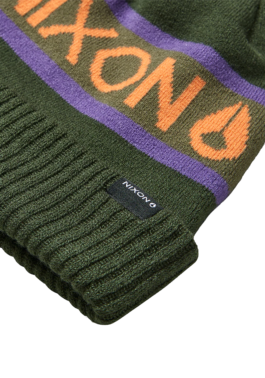 Teamster Beanie II - Dark Olive / Orange - Image 2