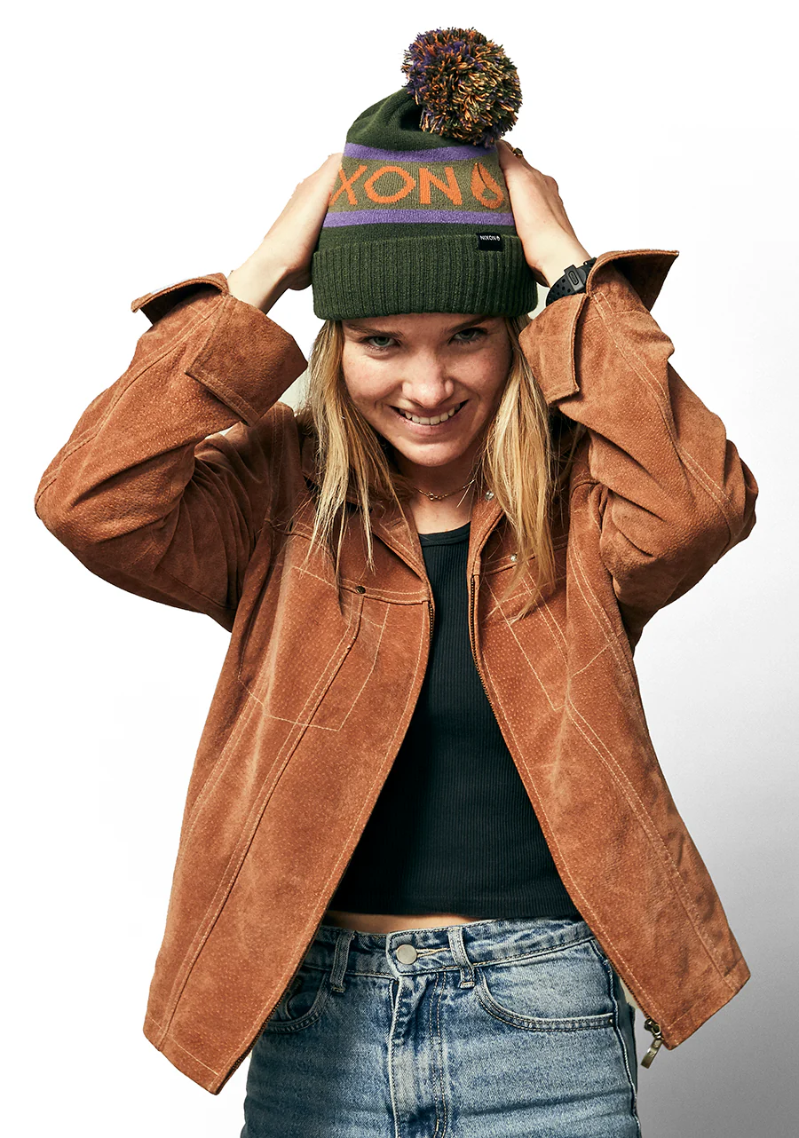 Teamster Beanie II - Dark Olive / Orange - Image 4