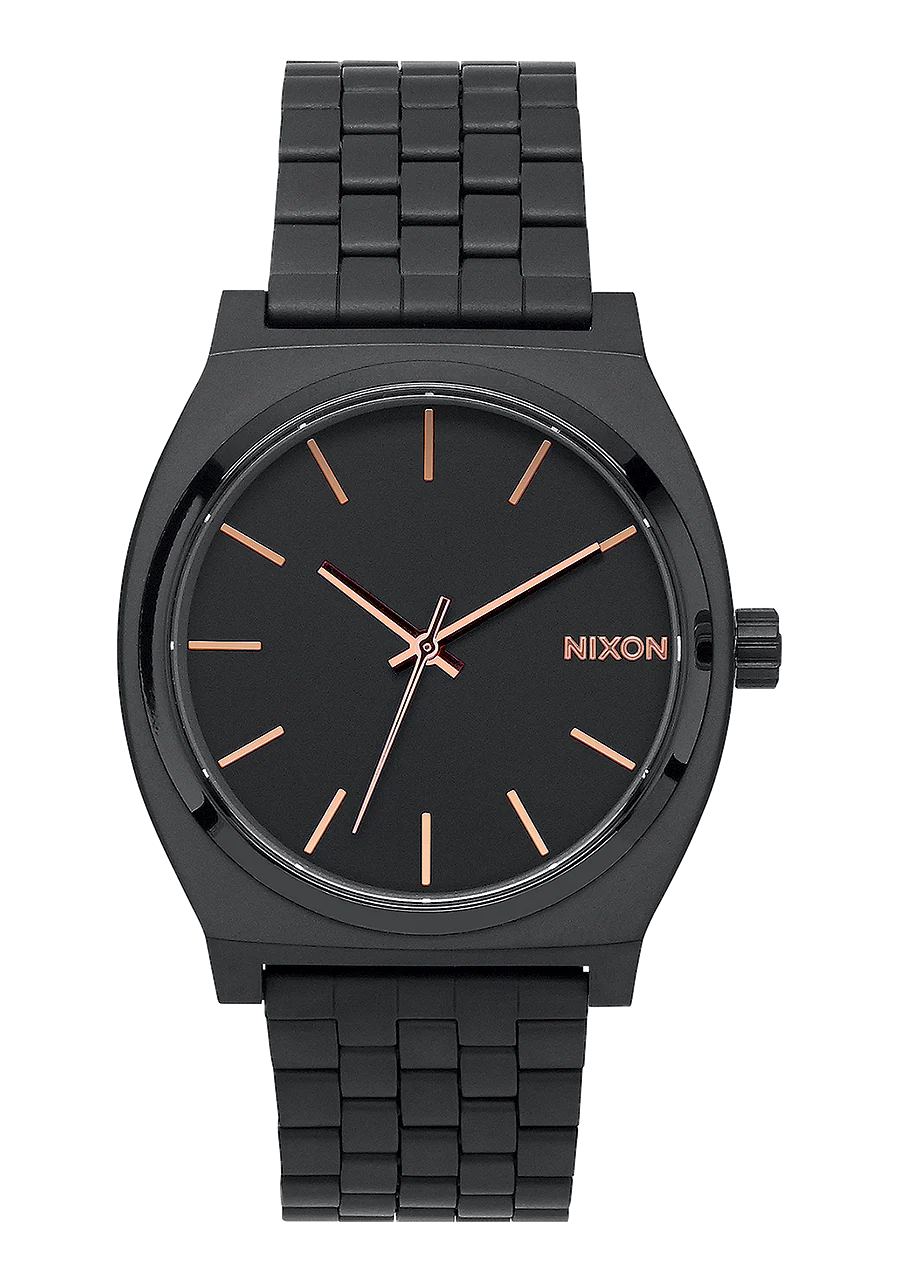 Time Teller - All Black / Rose Gold