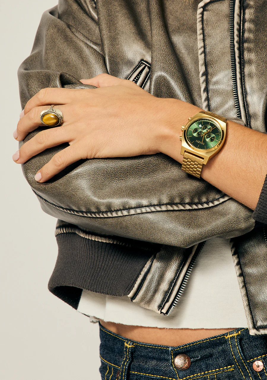 Time Teller Chrono - Gold / Green Sunray - Image 10