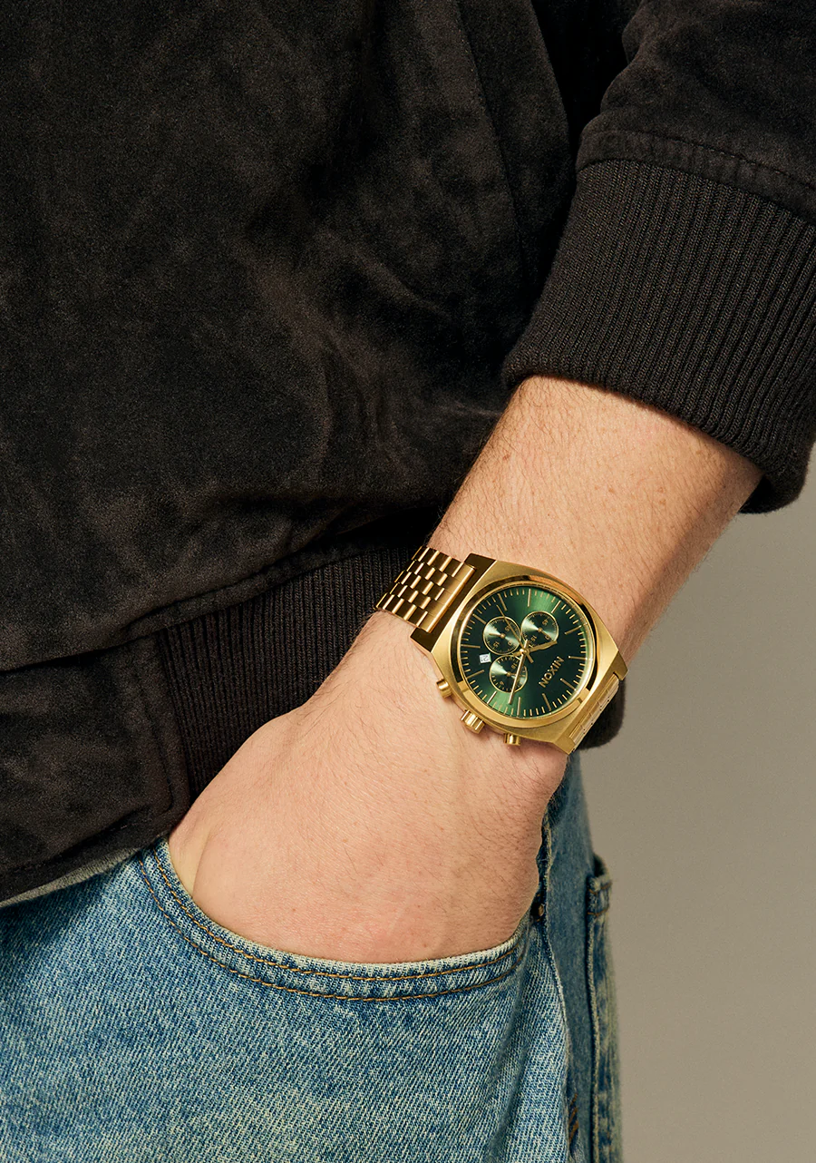Time Teller Chrono - Gold / Green Sunray - Image 9