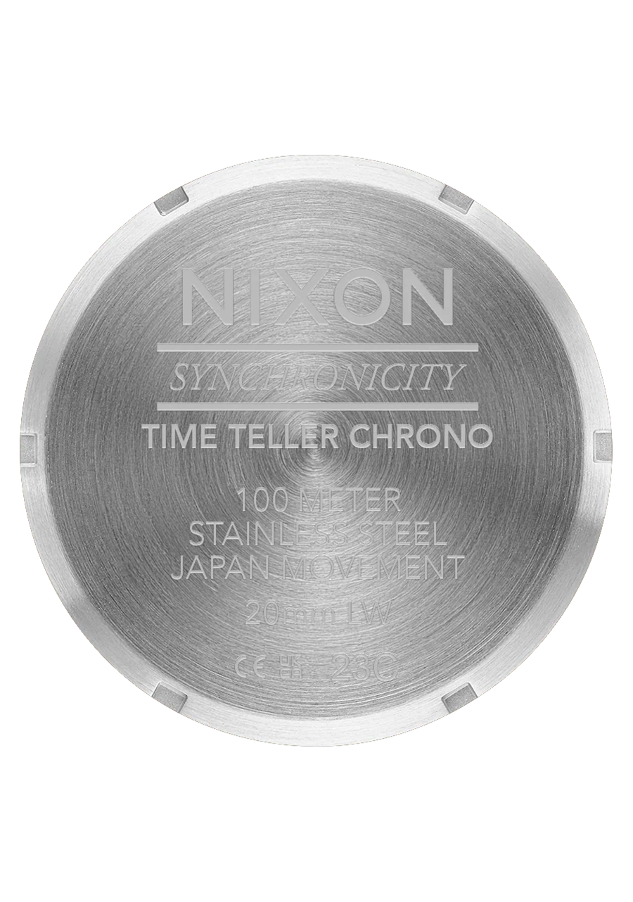 Time Teller Chrono Leather - Silver / Rose Gold / Black - Image 5