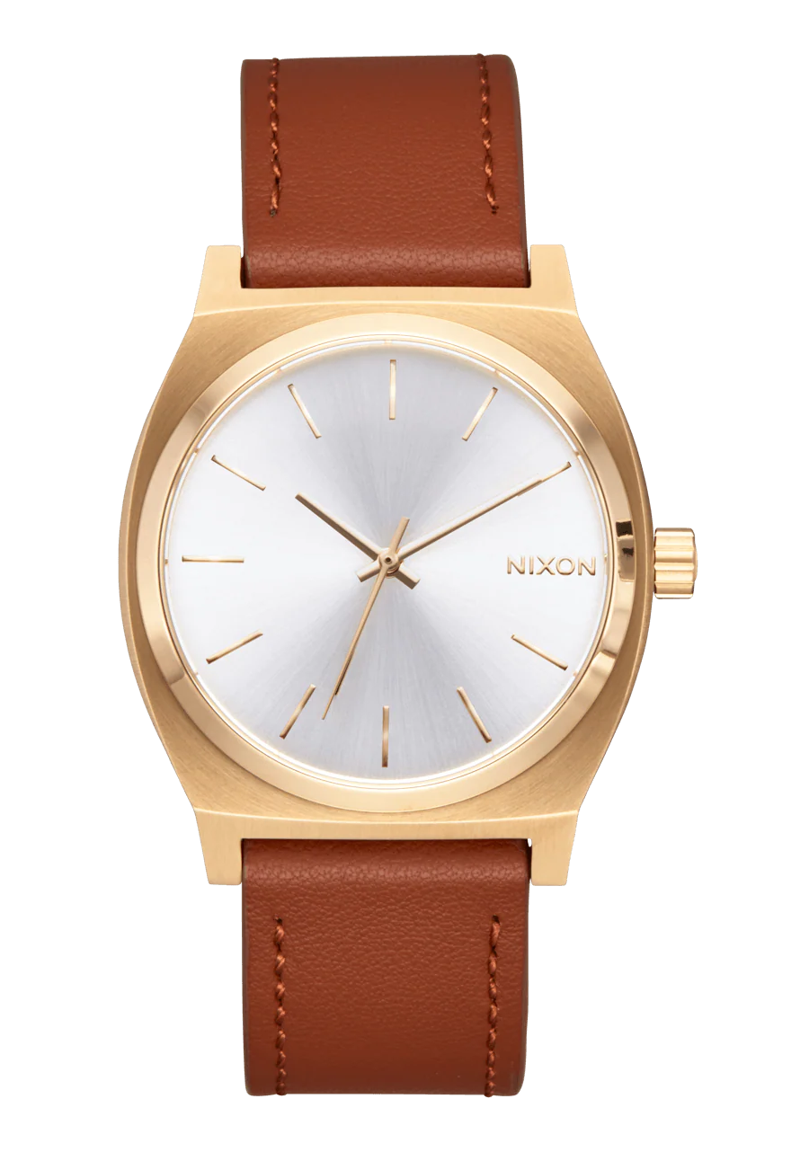 Time Teller Leather - Light Gold / White Sunray