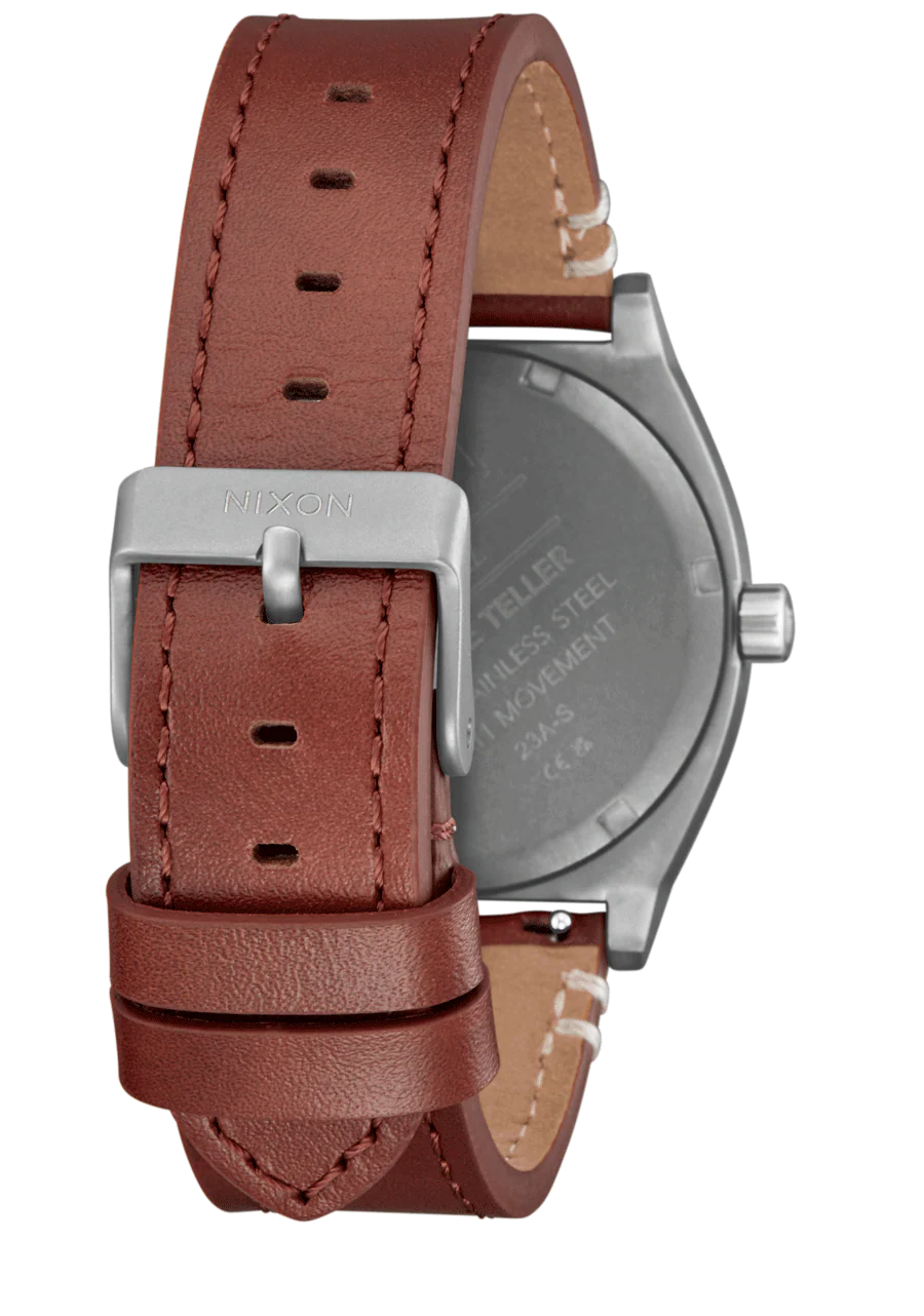 Time Teller Leather - Lt Gunmetal / Basalt / Sienna - Image 4