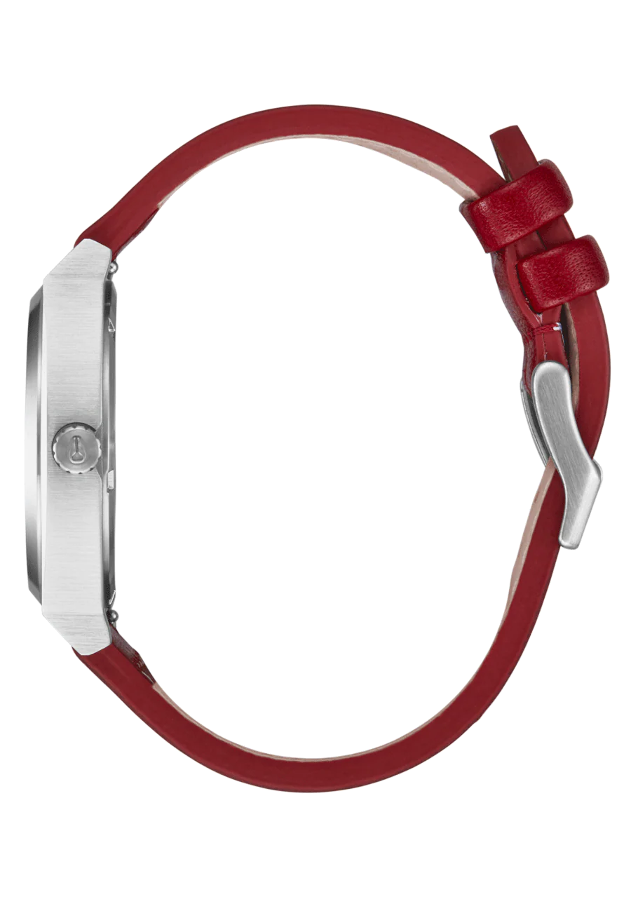 Time Teller Leather - Silver / Egret / Cranberry - Image 3