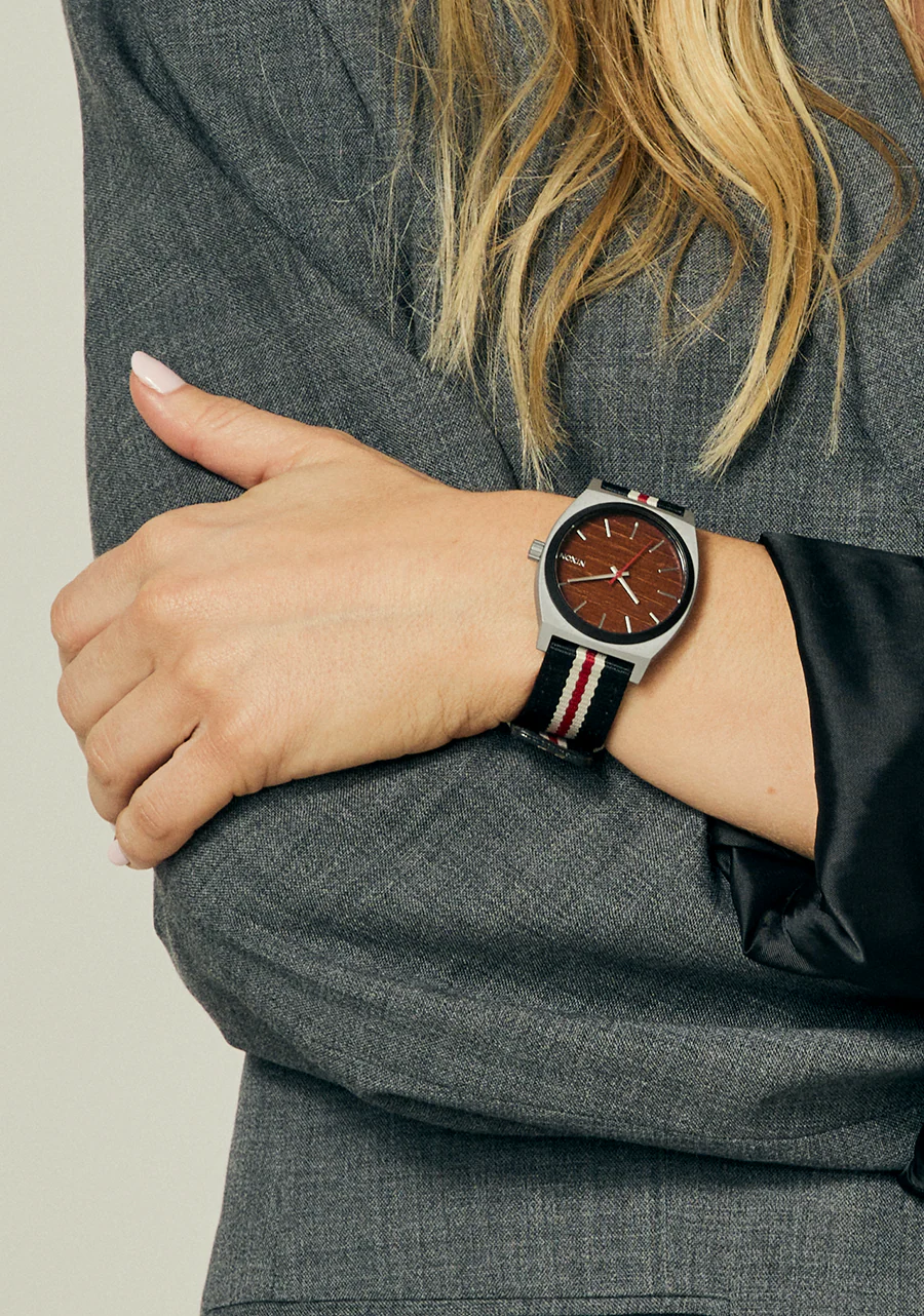 Time Teller Nylon - Silver / Rosewood / Black Stripe - Image 10