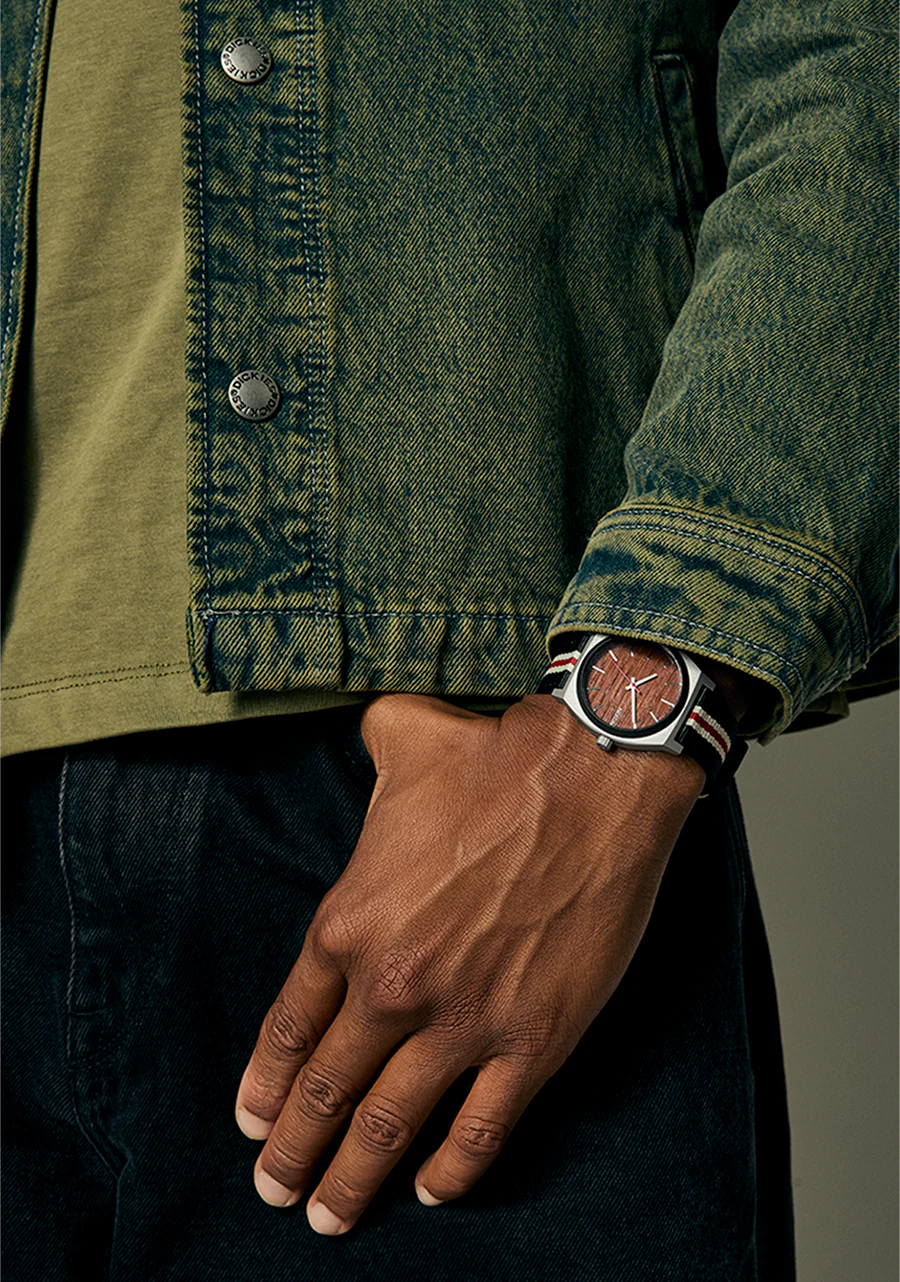 Time Teller Nylon - Silver / Rosewood / Black Stripe - Image 9