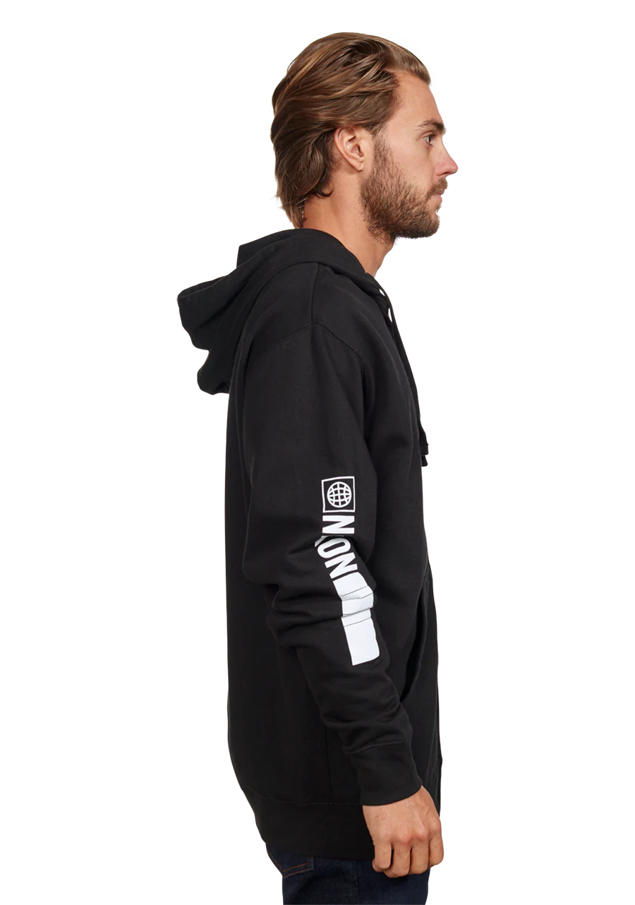 Track Zip Hoodie - Black / White - Image 4
