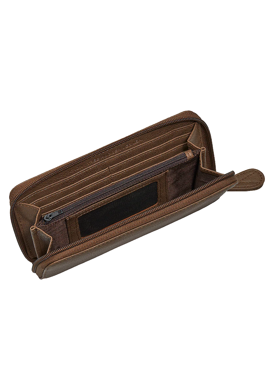 Tree Hugger Veg.Leather Large Wallet - Brown Wash - Image 2