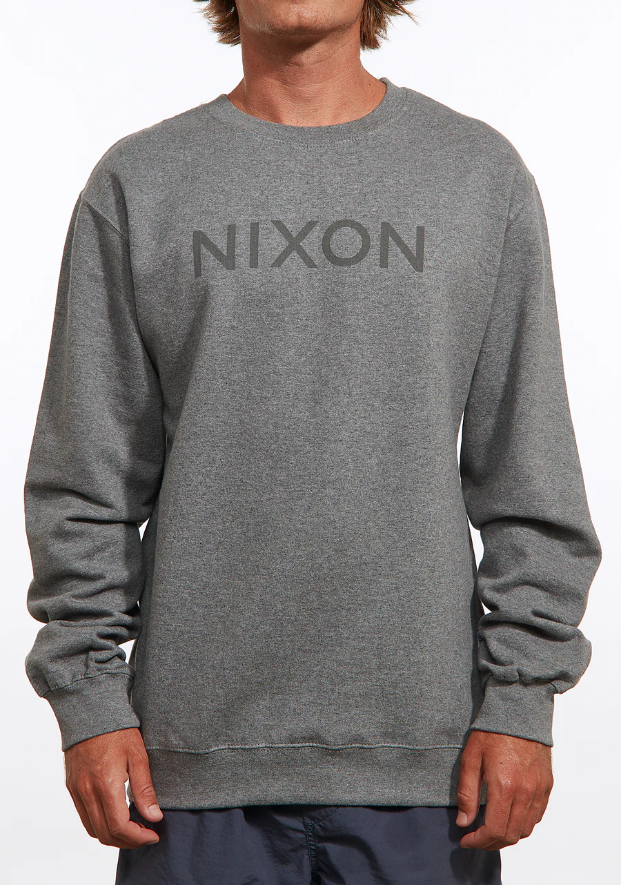Wordmark Crew Sweatshirt - Dark Heather Gray - Image 2