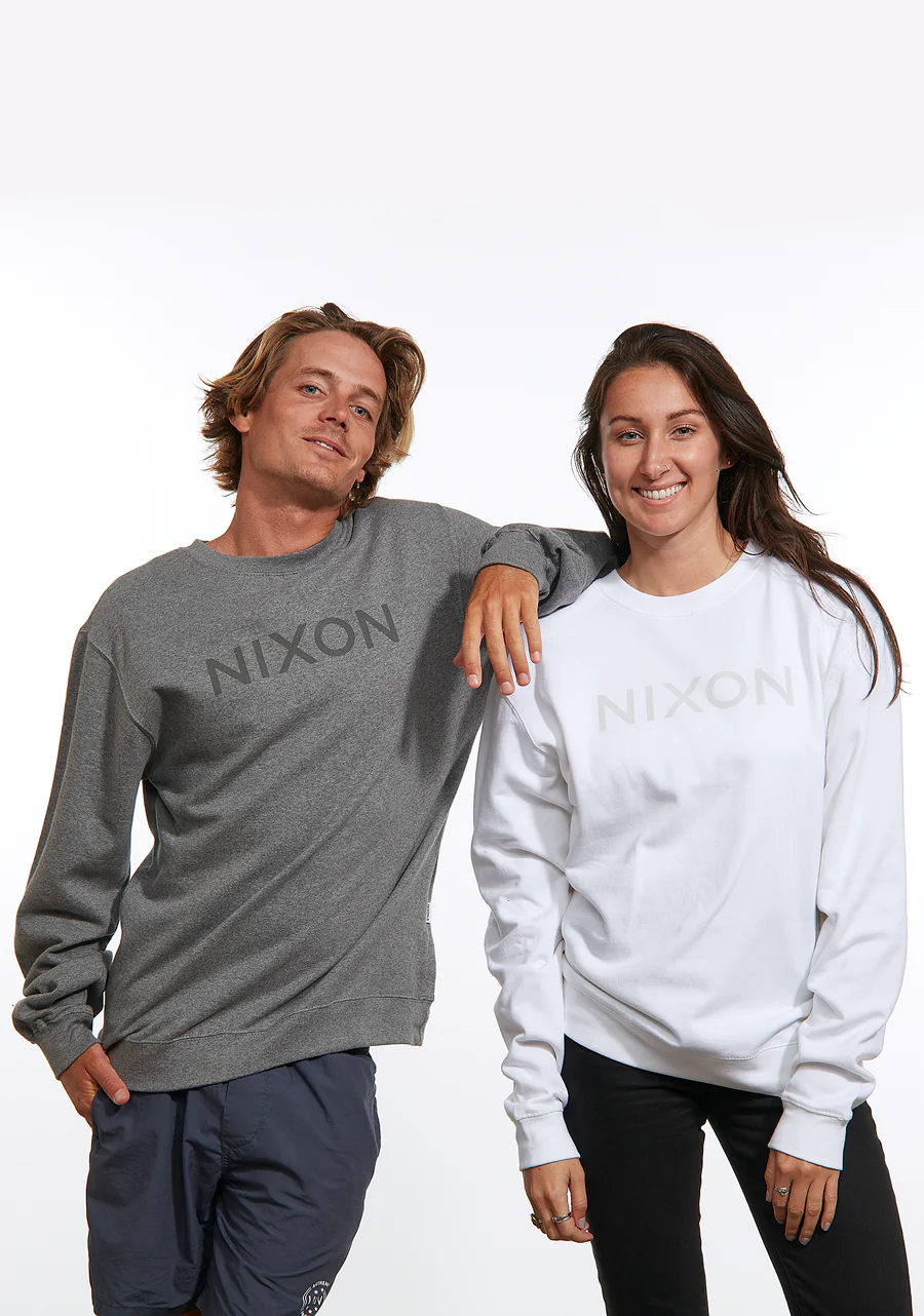 Wordmark Crew Sweatshirt - Dark Heather Gray - Image 4